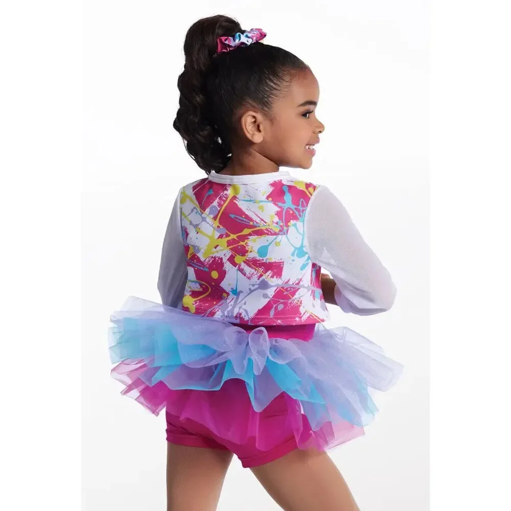 Pre-Owned Dance Costume Small Child Pink Weissman 14871 Hip Hop Jazz Tap Cloggi